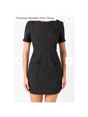 Women's Endless Rose Mini Dress Black Beaded